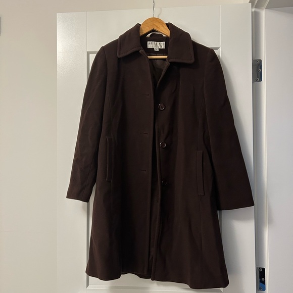 Larry Levine Brown Outer Coat - Picture 5 of 6